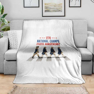 1776 National Champs Throw Blanket Funny Founding Father Roading Parody 4th of July