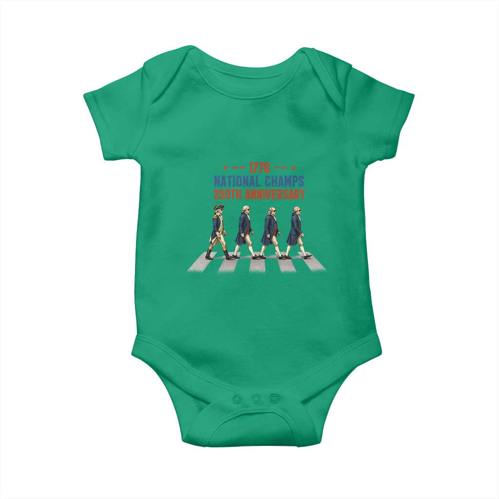 1776 National Champs Baby Onesie Funny Founding Father Roading Parody 4th of July