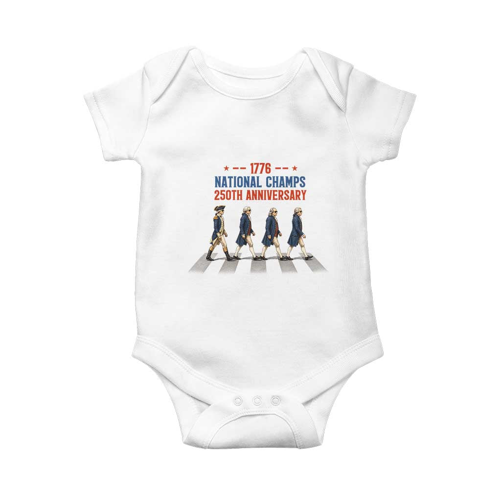 1776 National Champs Baby Onesie Funny Founding Father Roading Parody 4th of July