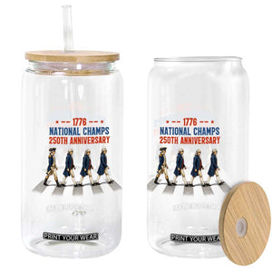 1776 National Champs Glass Can Funny Founding Father Roading Parody 4th of July