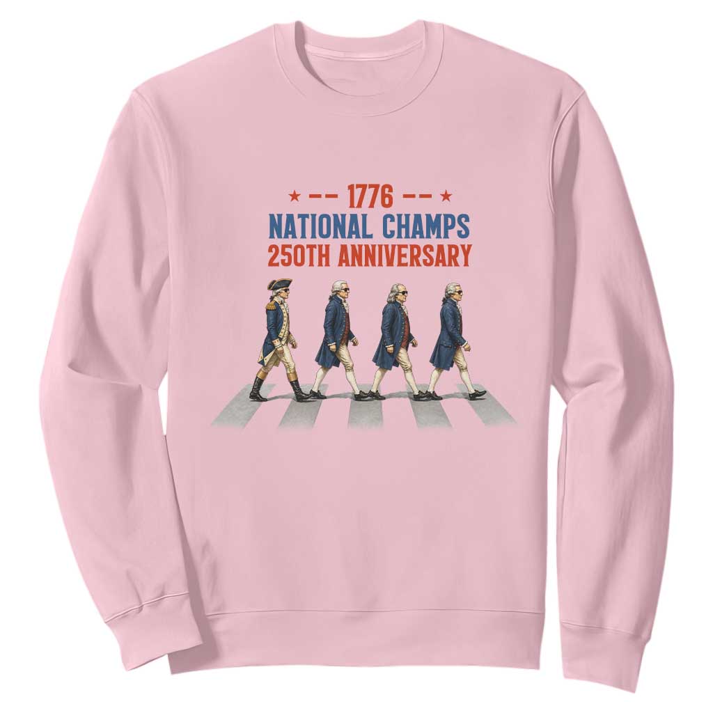 1776 National Champs Sweatshirt Funny Founding Father Roading Parody 4th of July