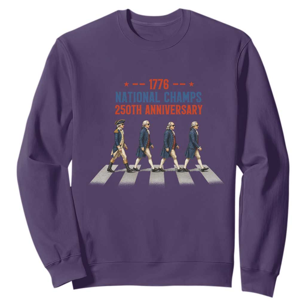 1776 National Champs Sweatshirt Funny Founding Father Roading Parody 4th of July