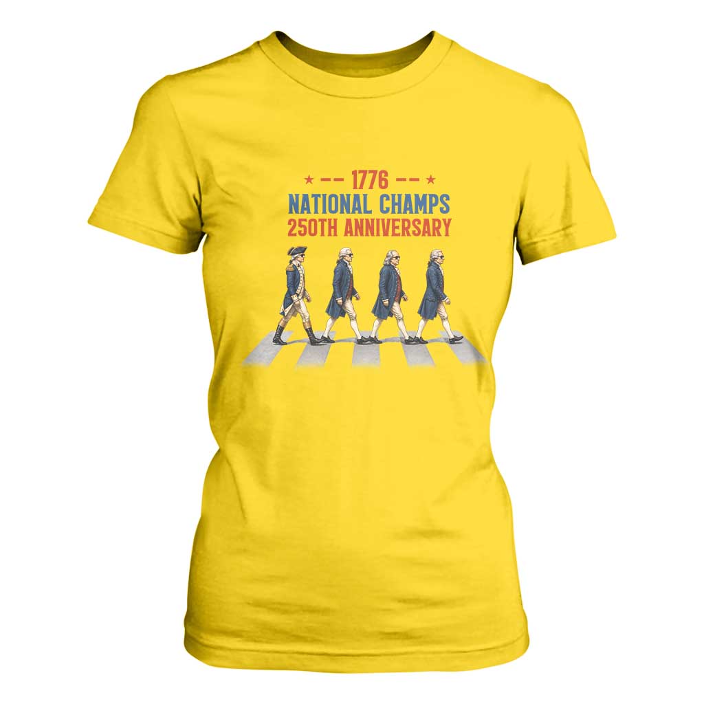 1776 National Champs T Shirt For Women Funny Founding Father Roading Parody 4th of July