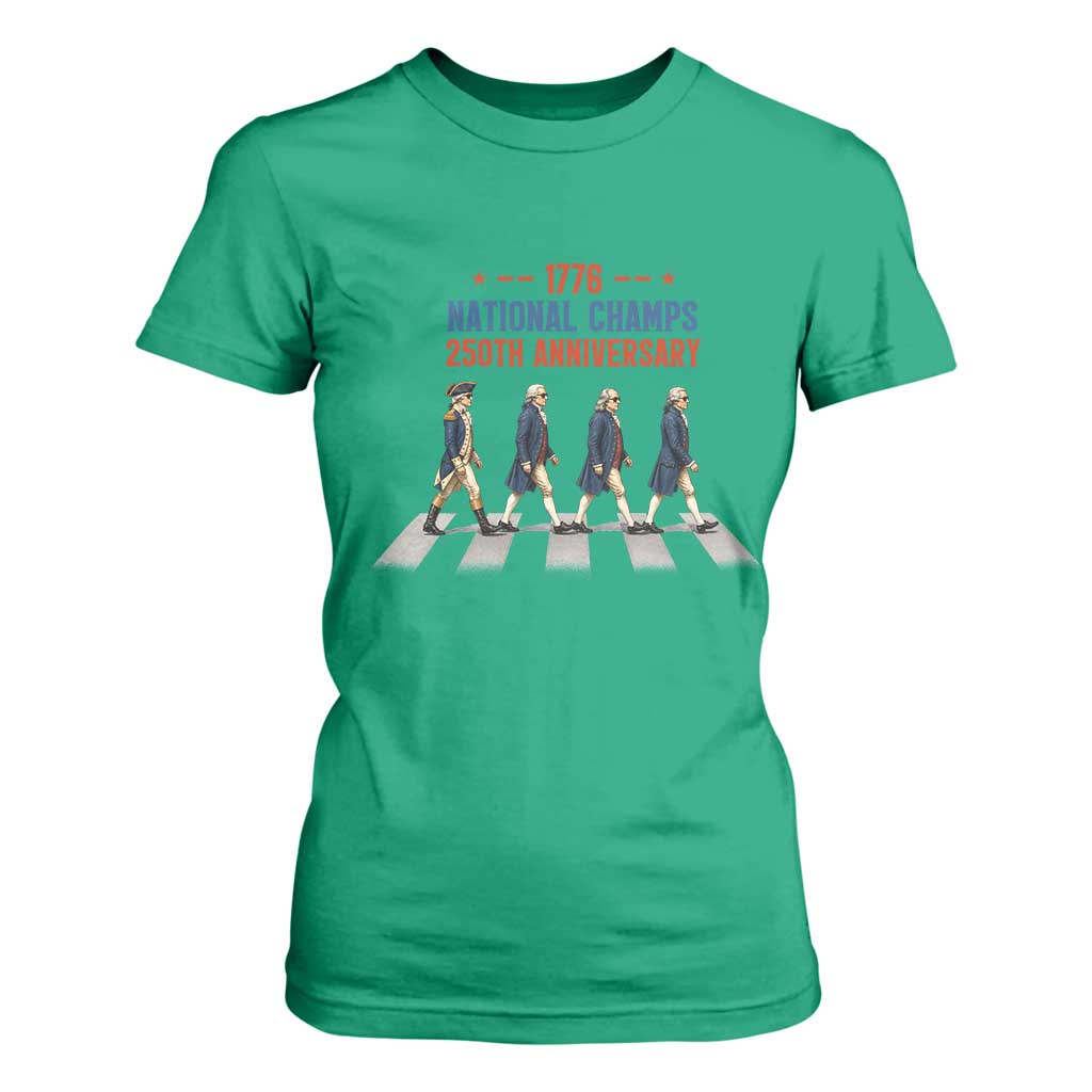 1776 National Champs T Shirt For Women Funny Founding Father Roading Parody 4th of July
