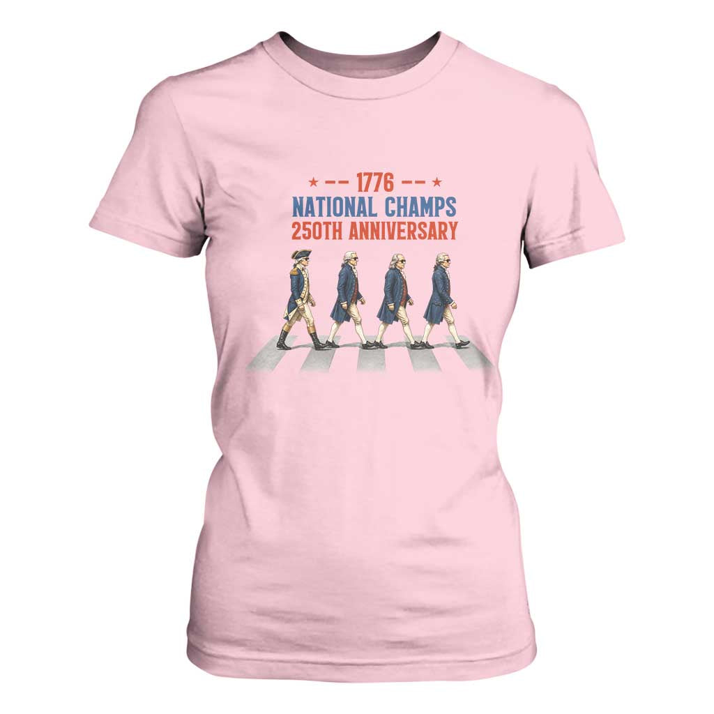 1776 National Champs T Shirt For Women Funny Founding Father Roading Parody 4th of July