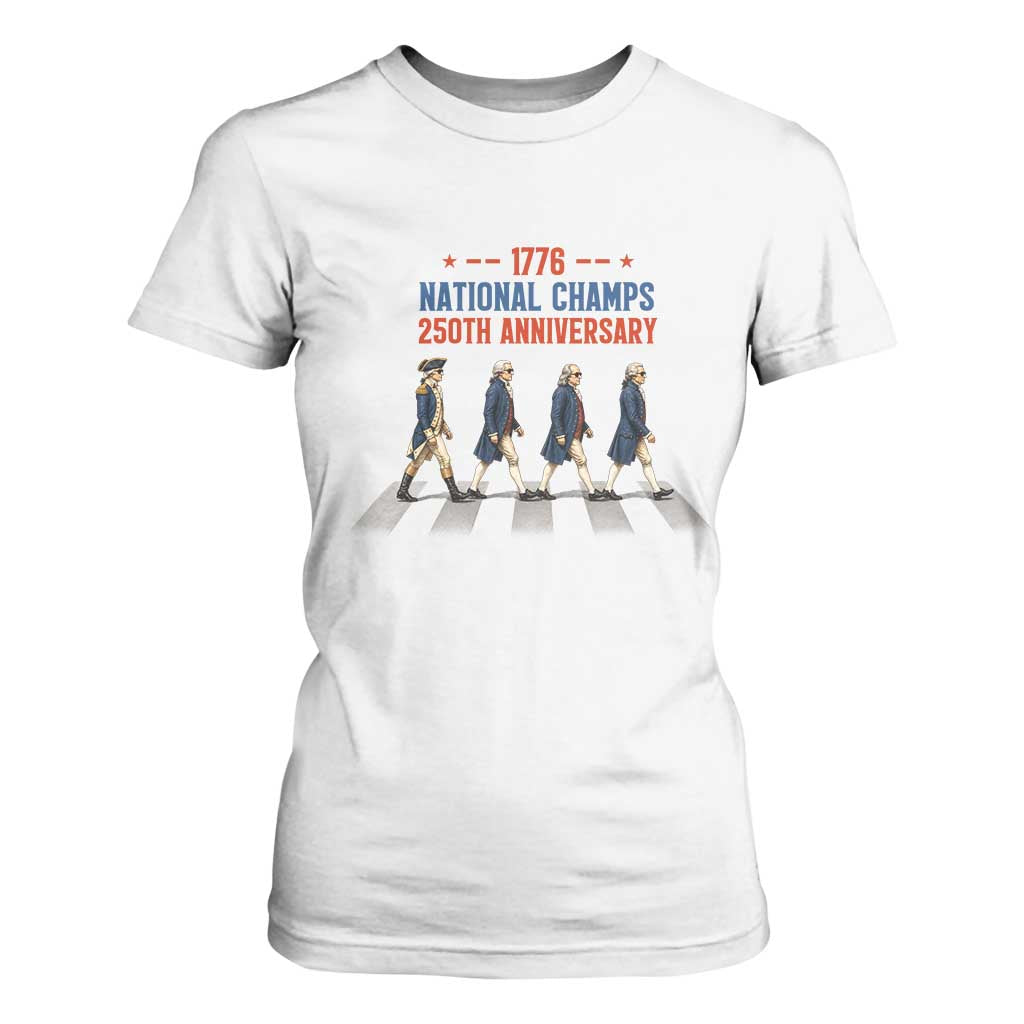 1776 National Champs T Shirt For Women Funny Founding Father Roading Parody 4th of July