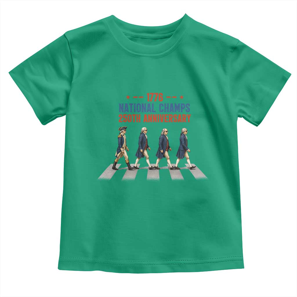 1776 National Champs Toddler T Shirt Funny Founding Father Roading Parody 4th of July