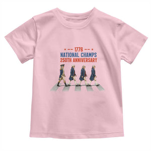 1776 National Champs Toddler T Shirt Funny Founding Father Roading Parody 4th of July