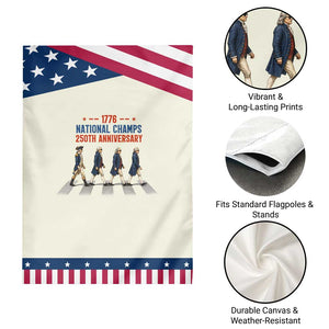 1776 National Champs Patriotic Garden Flag Funny Founding Father Roading Parody 4th of July