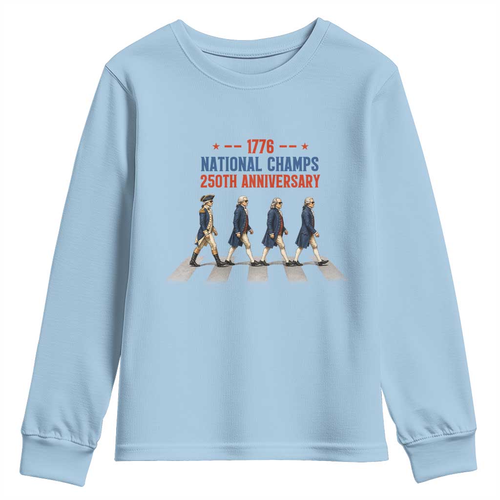 1776 National Champs Youth Sweatshirt Funny Founding Father Roading Parody 4th of July