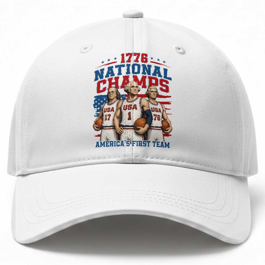 1776 National Champs Baseball Cap Patriotic Founding Fathers Basketball Undefeated America