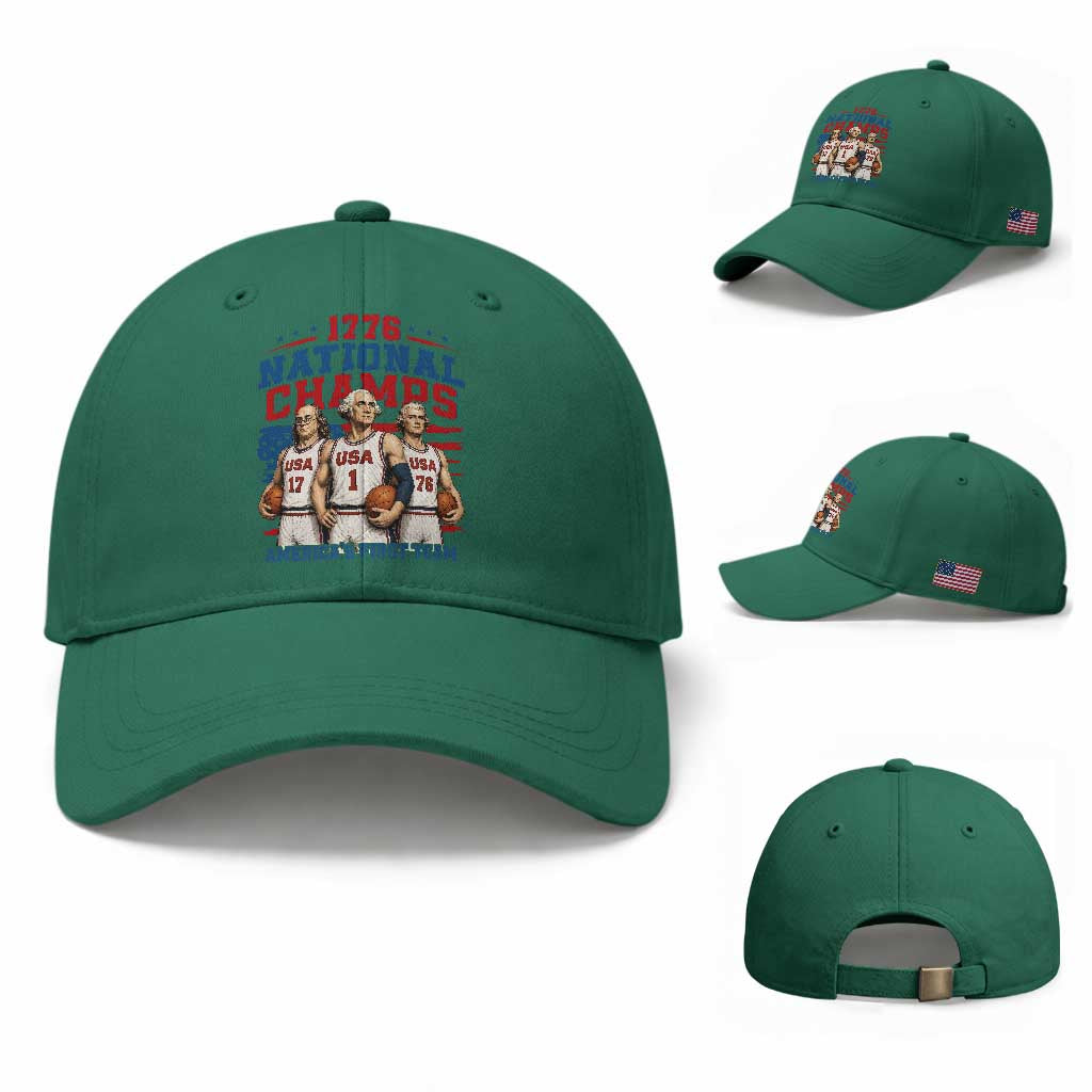 1776 National Champs Baseball Cap Patriotic Founding Fathers Basketball Undefeated America