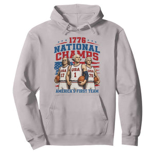 1776 National Champs Hoodie Patriotic Founding Fathers Basketball Undefeated America