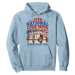 1776 National Champs Hoodie Patriotic Founding Fathers Basketball Undefeated America