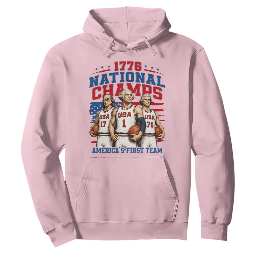1776 National Champs Hoodie Patriotic Founding Fathers Basketball Undefeated America