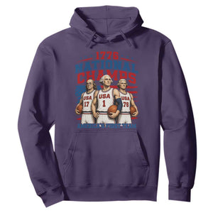 1776 National Champs Hoodie Patriotic Founding Fathers Basketball Undefeated America