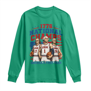 1776 National Champs Long Sleeve Shirt Patriotic Founding Fathers Basketball Undefeated America