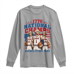 1776 National Champs Long Sleeve Shirt Patriotic Founding Fathers Basketball Undefeated America