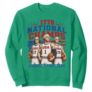 1776 National Champs Sweatshirt Patriotic Founding Fathers Basketball Undefeated America