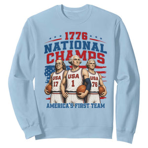 1776 National Champs Sweatshirt Patriotic Founding Fathers Basketball Undefeated America