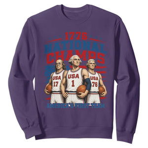 1776 National Champs Sweatshirt Patriotic Founding Fathers Basketball Undefeated America