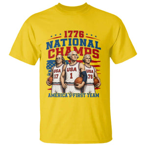 1776 National Champs T Shirt Patriotic Founding Fathers Basketball Undefeated America