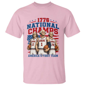 1776 National Champs T Shirt Patriotic Founding Fathers Basketball Undefeated America