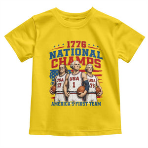 1776 National Champs Toddler T Shirt Patriotic Founding Fathers Basketball Undefeated America