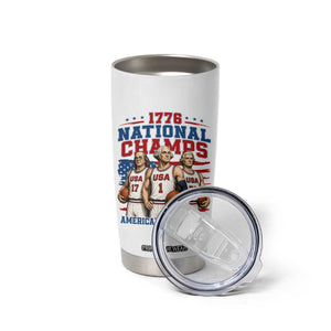 1776 National Champs Tumbler Cup Patriotic Founding Fathers Basketball Undefeated America