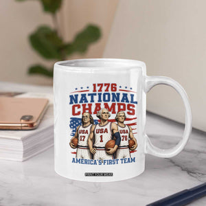 1776 National Champs Coffee Mug Patriotic Founding Fathers Basketball Undefeated America TS14 Print Your Wear