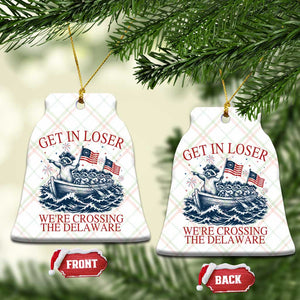 Get In Loser We’re Crossing The Delaware Ceramic Ornament Funny Raccoon Meme 4th of July TS14 Print Your Wear