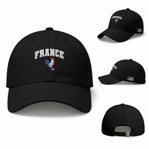 France Flag Gallic Rooster French National Pride Baseball Cap