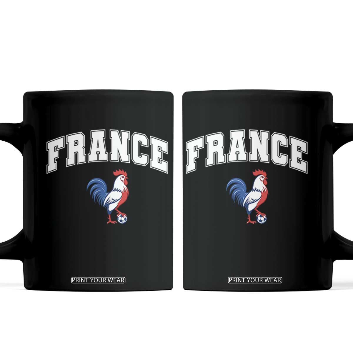France Flag Gallic Rooster French National Pride Coffee Mug TS14 Black Print Your Wear