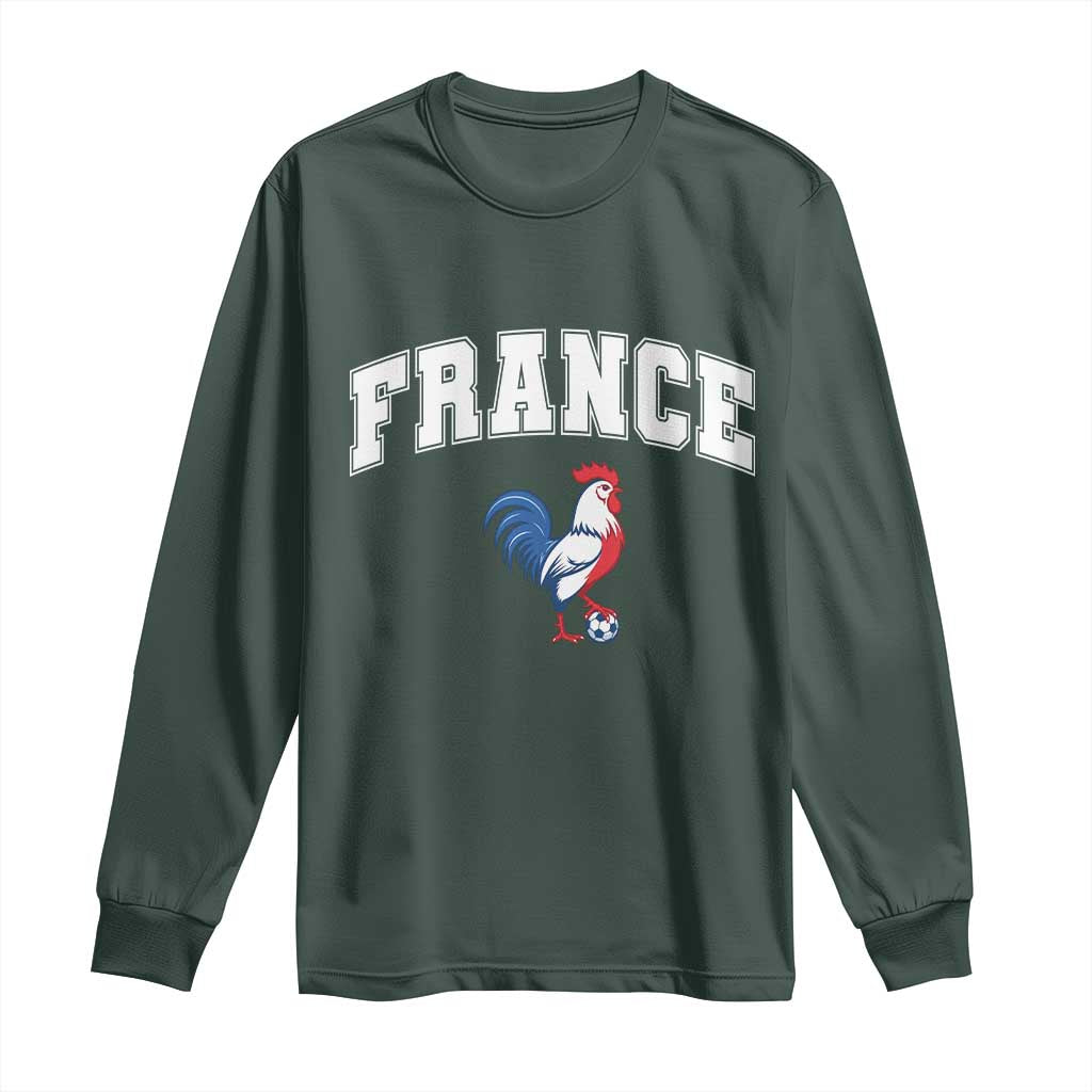 France Flag Gallic Rooster French National Pride Long Sleeve Shirt