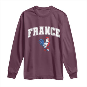France Flag Gallic Rooster French National Pride Long Sleeve Shirt