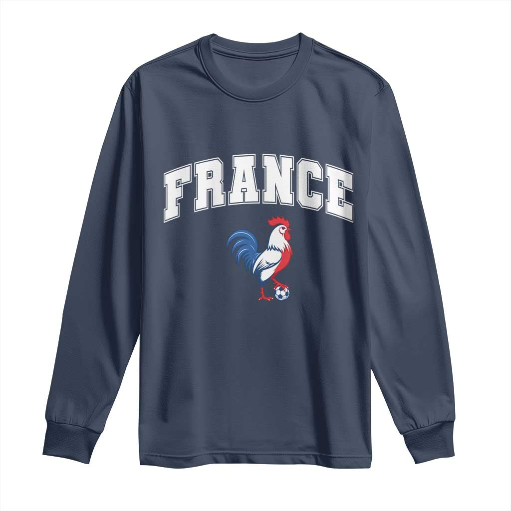 France Flag Gallic Rooster French National Pride Long Sleeve Shirt