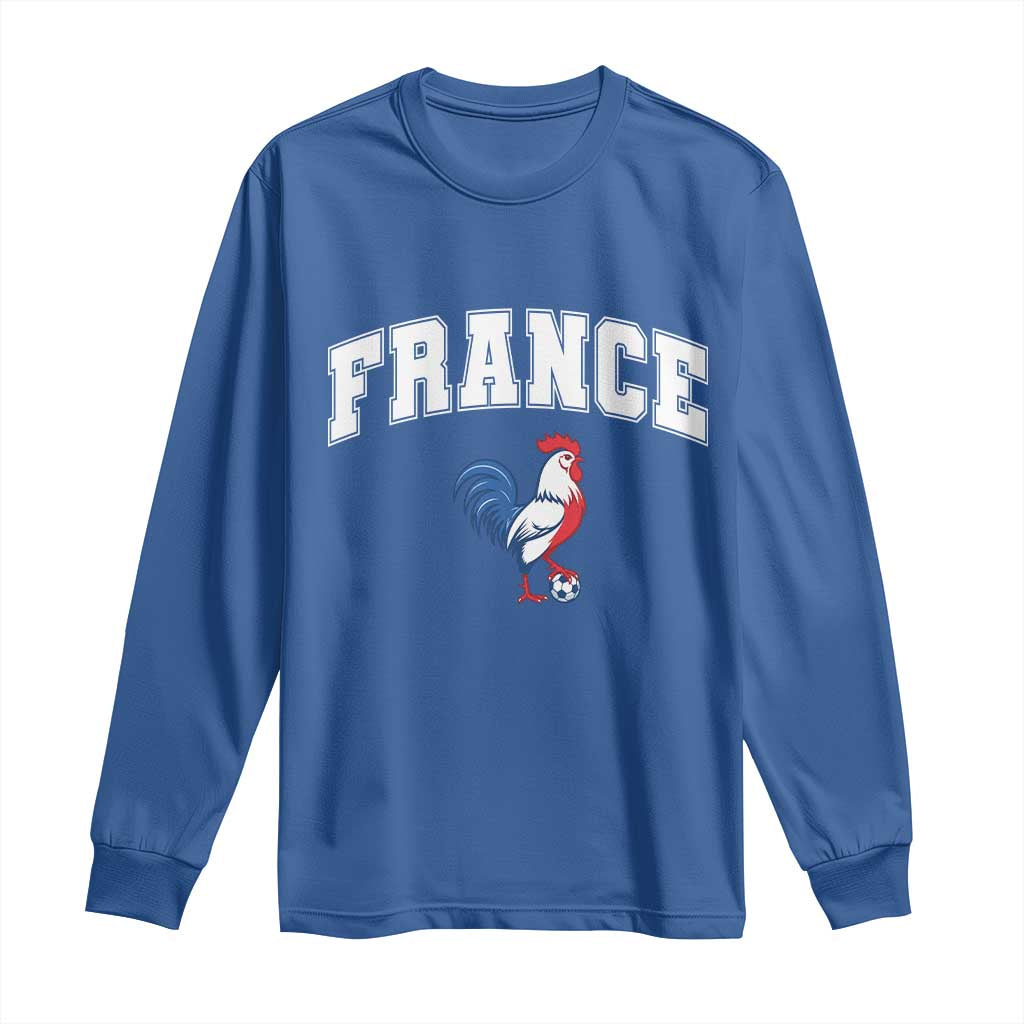 France Flag Gallic Rooster French National Pride Long Sleeve Shirt
