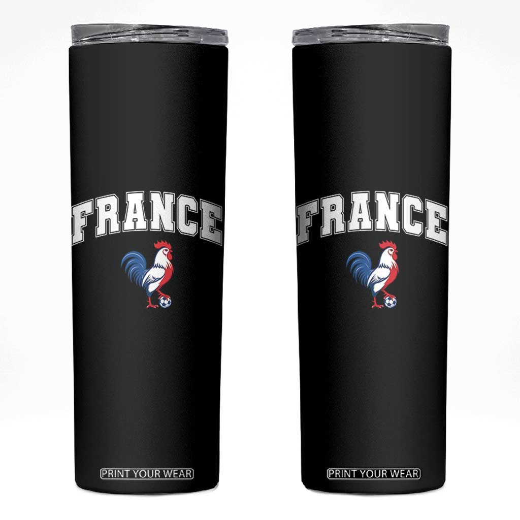 France Flag Gallic Rooster French National Pride Skinny Tumbler TS14 Black Print Your Wear