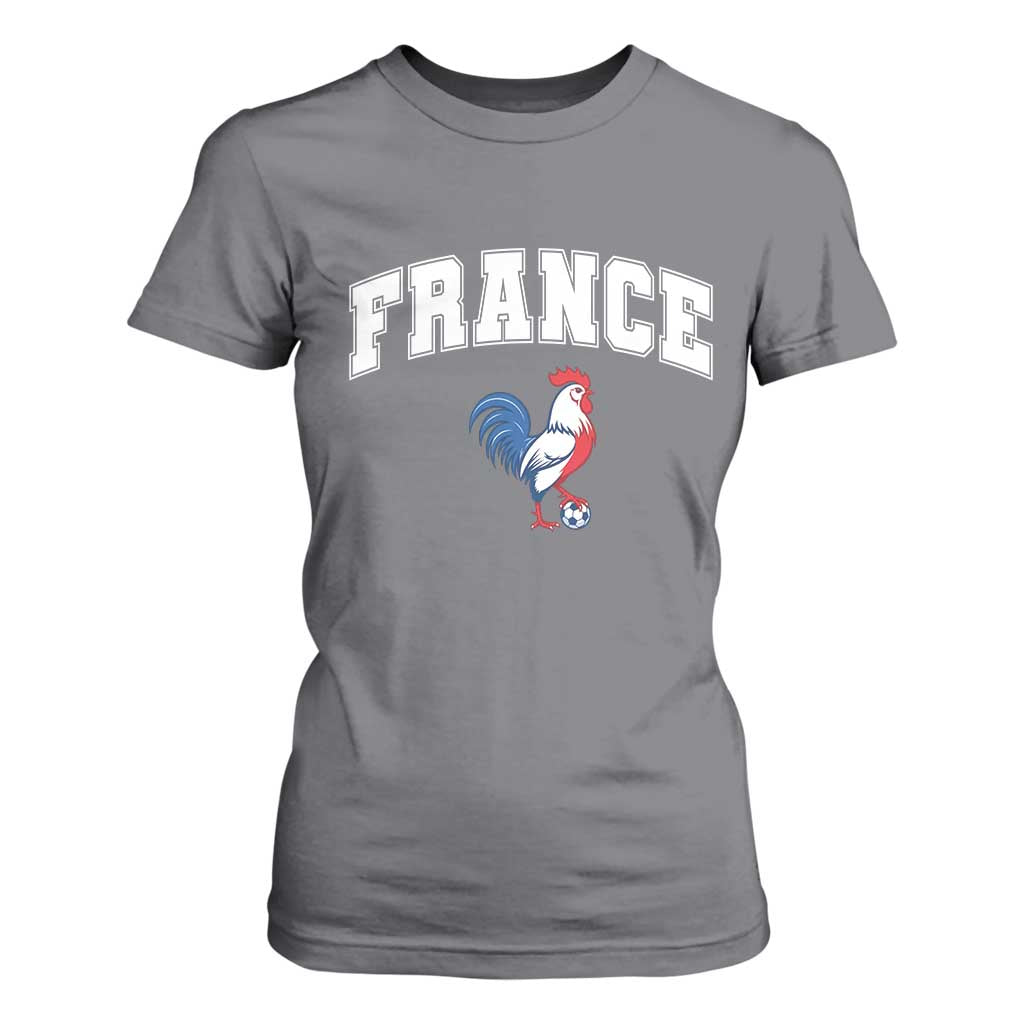 France Flag Gallic Rooster French National Pride T Shirt For Women