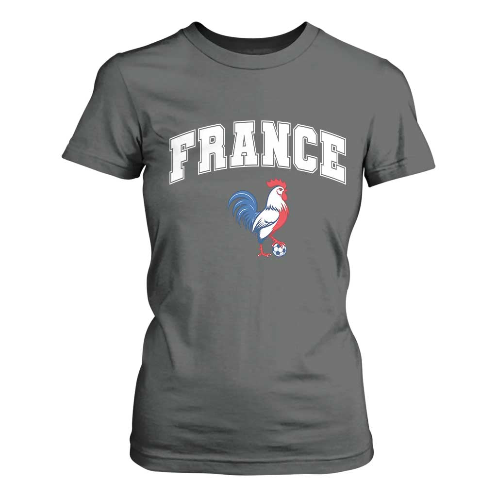 France Flag Gallic Rooster French National Pride T Shirt For Women