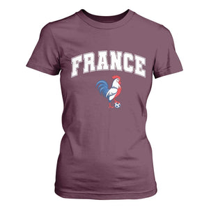 France Flag Gallic Rooster French National Pride T Shirt For Women