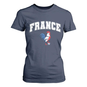 France Flag Gallic Rooster French National Pride T Shirt For Women