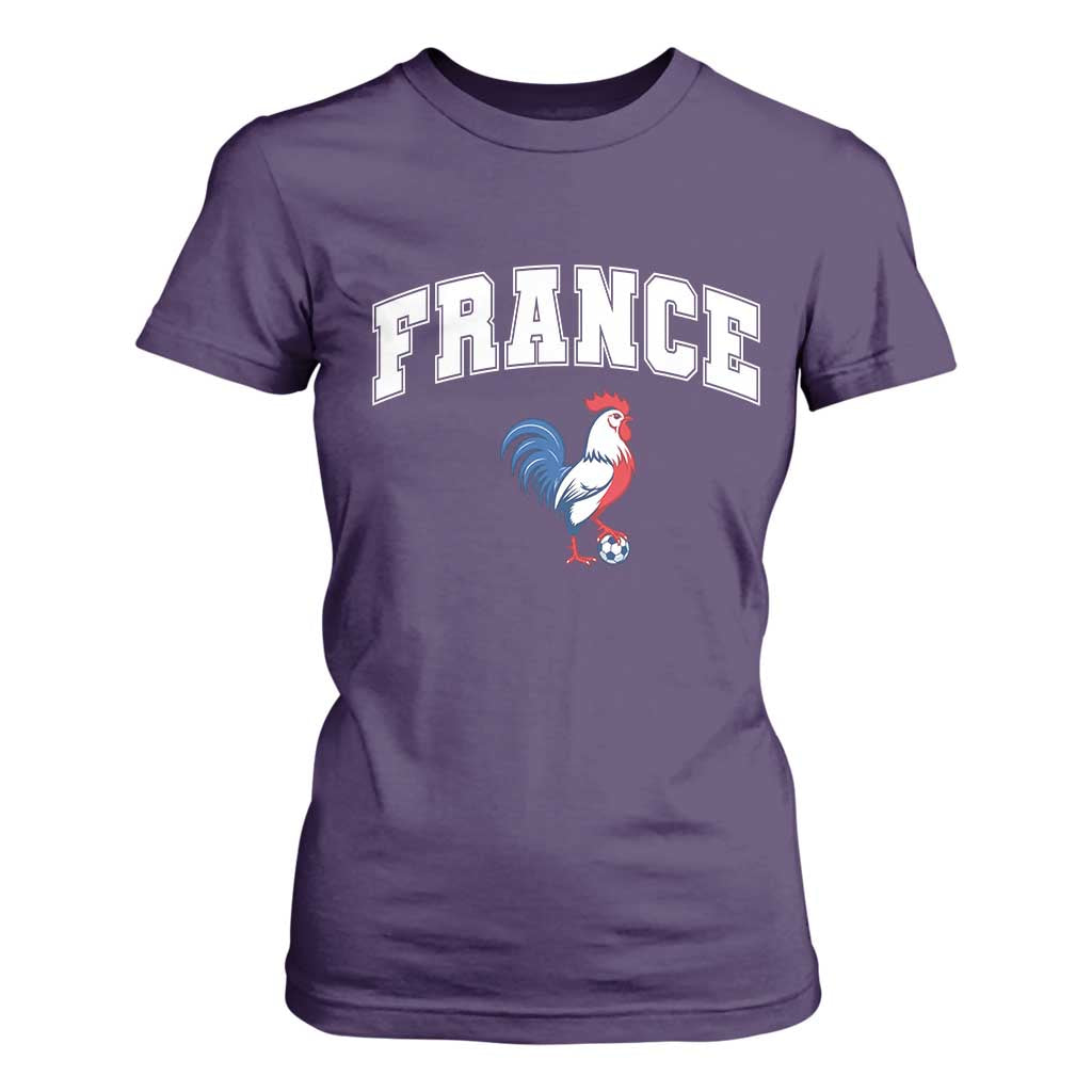France Flag Gallic Rooster French National Pride T Shirt For Women