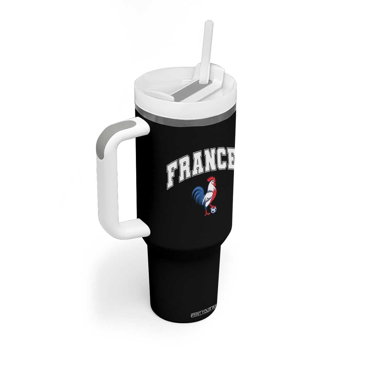 France Flag Gallic Rooster French National Pride Tumbler With Handle TS14 Print Your Wear