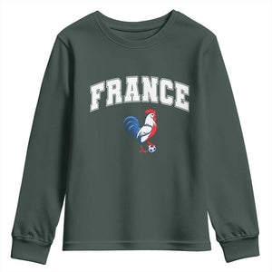 France Flag Gallic Rooster French National Pride Youth Sweatshirt