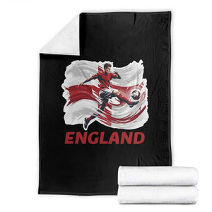 England Soccer Fan English Flag Throw Blanket TS14 Black Print Your Wear