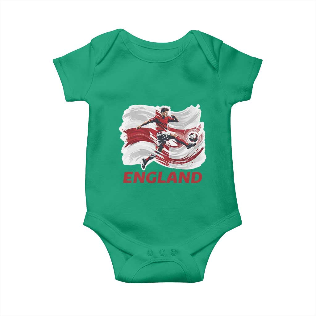 England Soccer Fan English Flag Baby Onesie