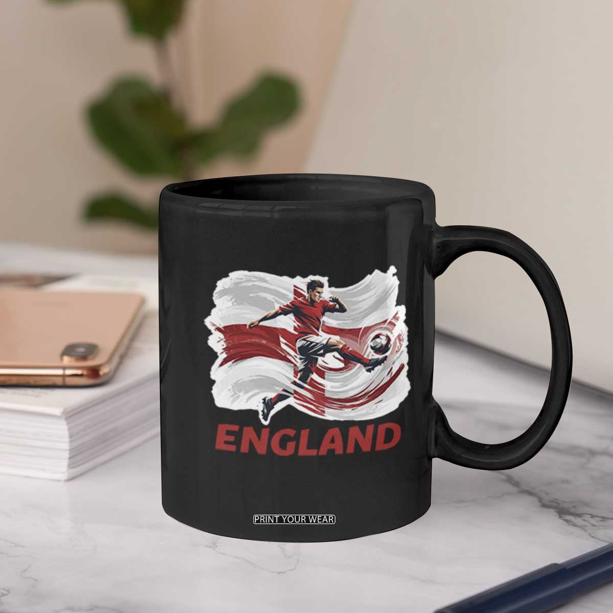 England Soccer Fan English Flag Coffee Mug TS14 Print Your Wear