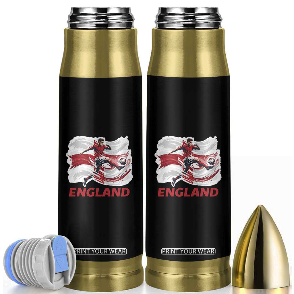 England Soccer Fan English Flag Bullet Tumbler TS14 Black Print Your Wear