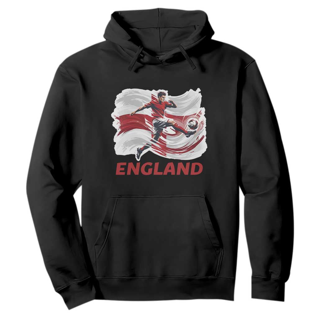 England Soccer Fan English Flag Hoodie